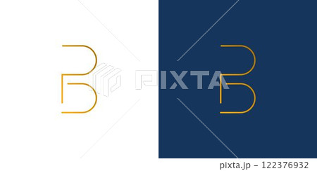 Simple and modern letter PB initials logo design 122376932