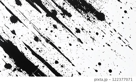 黒いインクのスプラッター背景 122377071