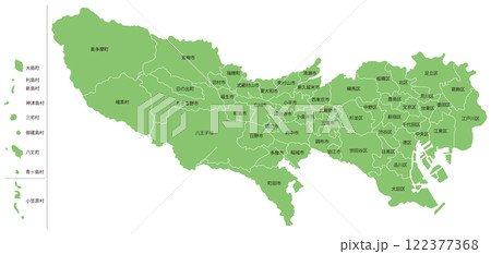 分割できる東京都地図 区市町村名あり 分割できる東京都地図 区市町村名あり 122377368