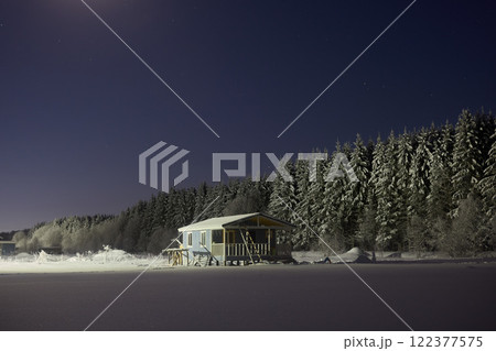 Serene Winter Retreat A Delightfully Cozy Cabin Nestled in a Beautiful Snowy Forest Setting Serene Winter Retreat A Delightfully Cozy Cabin Nestled in a Beautiful Snowy Forest Setting 122377575