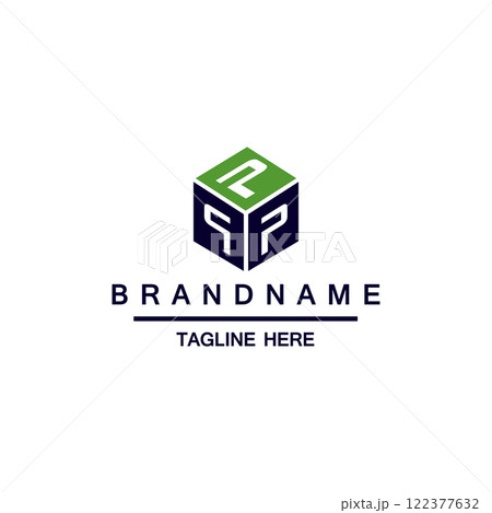 Letter P Cube Box Logo Design Element 122377632
