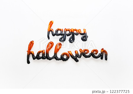 Balloon letters Happy Halloween against white background. Balloon letters Happy Halloween against white background. 122377725