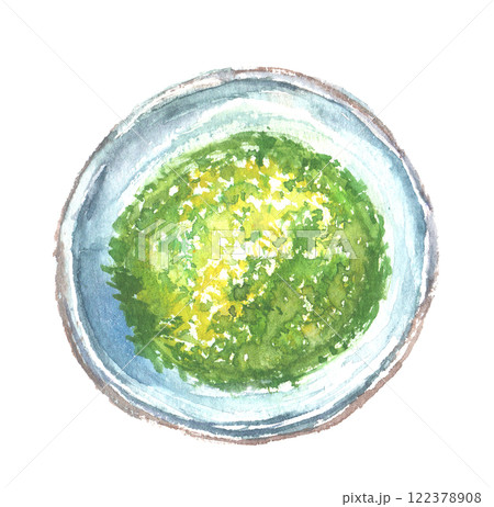 抹茶の粉末のイラスト 122378908