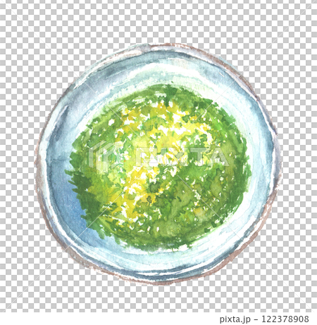 抹茶の粉末のイラスト 122378908