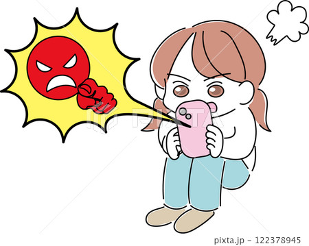 誹謗中傷をする女の子 122378945