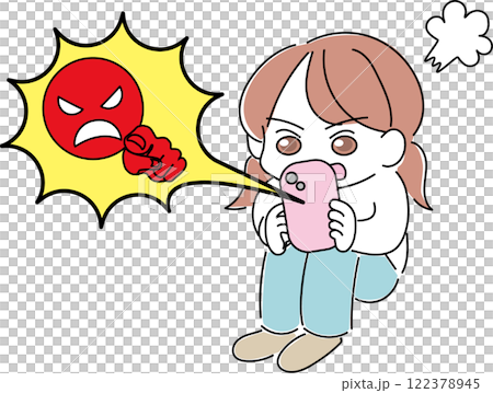 誹謗中傷をする女の子 122378945