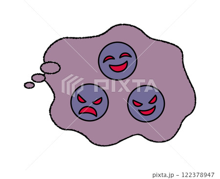 人間関係の嫌な雰囲気を表すイラスト 122378947