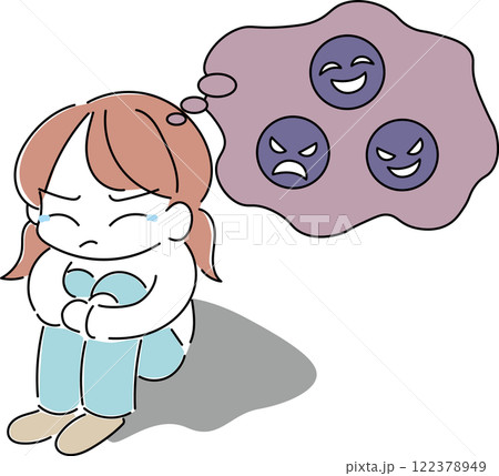 人間関係に悩む女の子 122378949