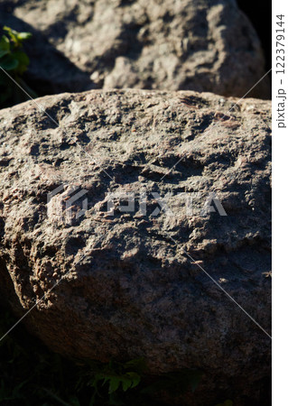 Closeup of a Beautifully Textured Rock Surface Captured in Natural Natural Lighting 122379144