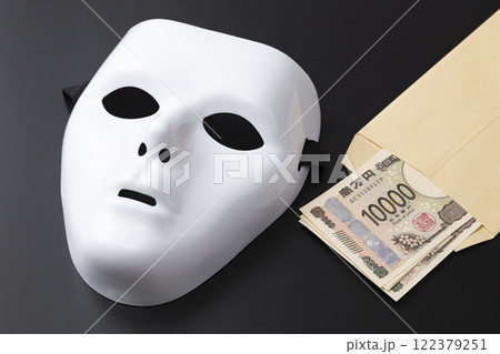 黒背景に仮面 黒背景に仮面 122379251