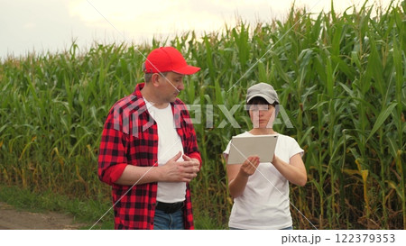 Agriculture, teamwork, business partner farmer agriculture, handshake sign of deal, harvest, fresh soil grow crops, checking sunflower harvest, woman farmer showing harvest business partner, family Agriculture, teamwork, business partner farmer agriculture, handshake sign of deal, harvest, fresh soil grow crops, checking sunflower harvest, woman farmer showing harvest business partner, family 122379353