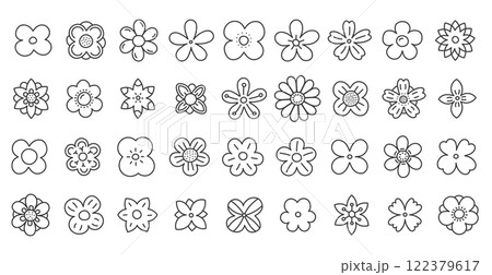 Hand Drawn Doodle Flowers Hand Drawn Doodle Flowers 122379617