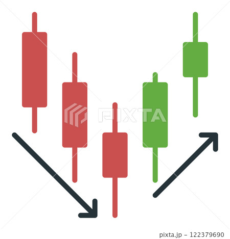 Trend Reversal vector Candlestick Chart icon or sign Trend Reversal vector Candlestick Chart icon or sign 122379690