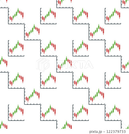 Technical Analysis with Candlestick Patterns vector Margin Trading seamless pattern 122379733