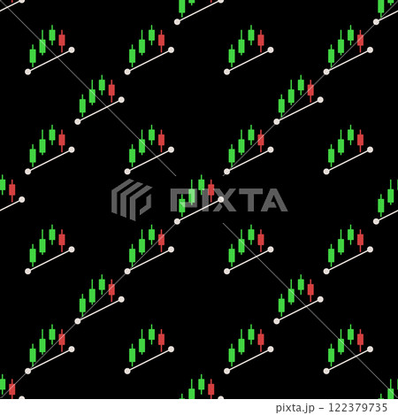 Trading and Crypto Analytics vector colored seamless pattern 122379735