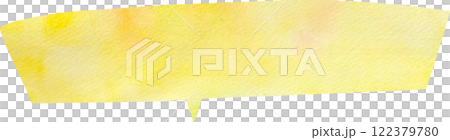 Watercolor yellow horizontal speech bubble Watercolor yellow horizontal speech bubble 122379780