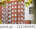 Overview of buildings with individual dwellings for private use in a city. 122380445
