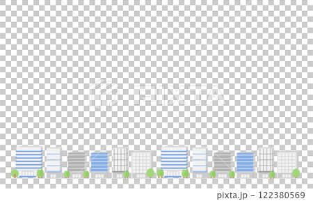 都会の街並み　ビル　イラスト 122380569