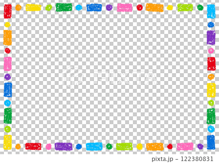 手繪蠟筆素材背景框 手繪蠟筆素材背景框 122380831