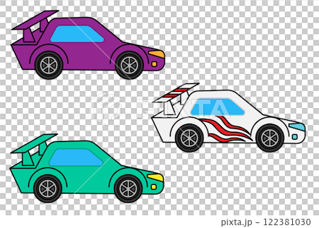 速そうなレーシングカーのイラスト 122381030
