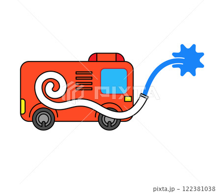 放水車のイラスト 122381038