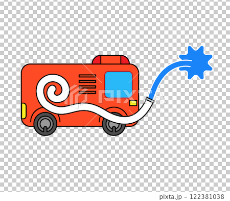 放水車のイラスト 122381038