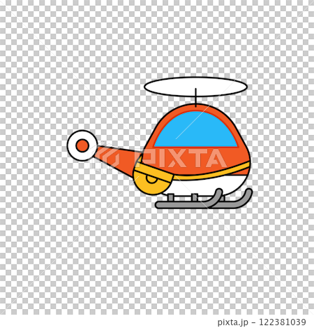 直升機的插圖 122381039