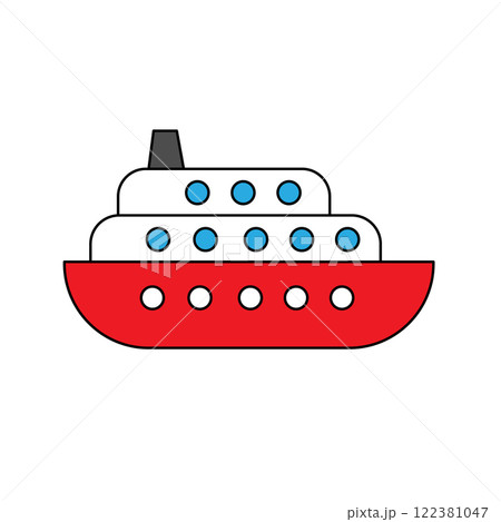 大型フェリーのイラスト 122381047