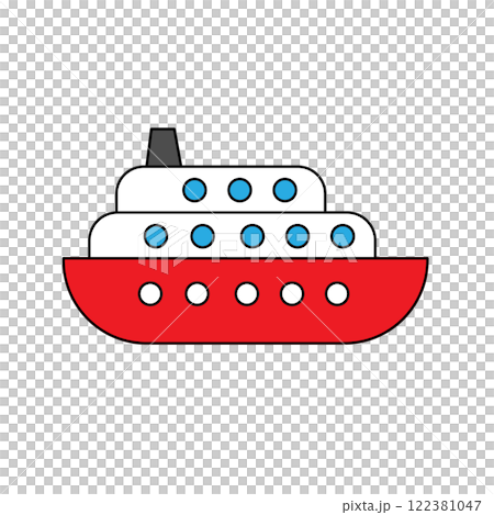 大型渡輪的插圖 122381047