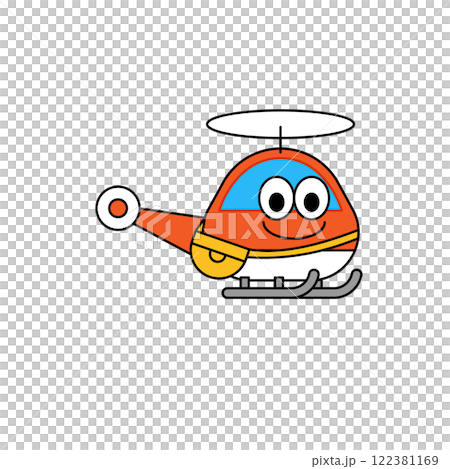 直升機的插圖 122381169