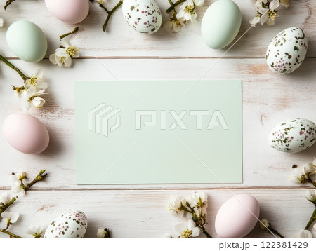Elegant Easter shopping list template with pastel decor for spring celebrations Elegant Easter shopping list template with pastel decor for spring celebrations 122381429
