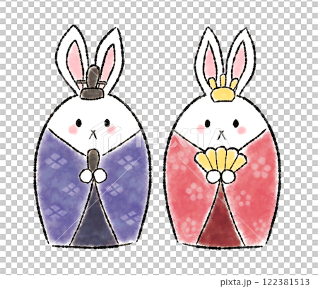 Rabbit Hinamatsuri illustration Rabbit Hinamatsuri illustration 122381513