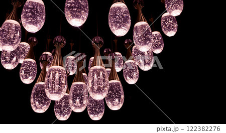 Elegant teardrop glass chandelier 122382276