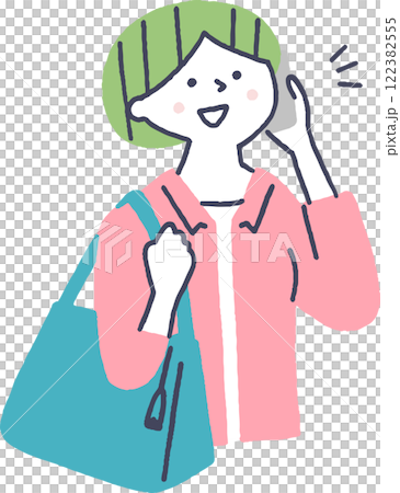 淺談智能手機的年輕女子 122382555