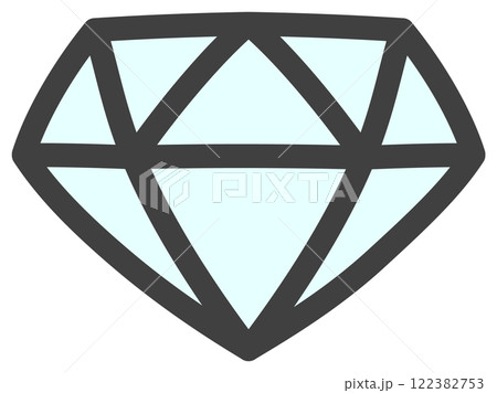 シンプルなダイヤモンドのアイコン 122382753