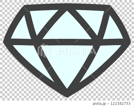 シンプルなダイヤモンドのアイコン 122382753
