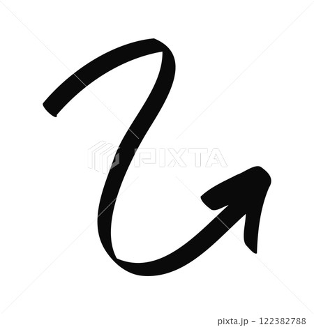 Hand drawn vector doodle arrow isolated on a white Hand drawn vector doodle arrow isolated on a white 122382788