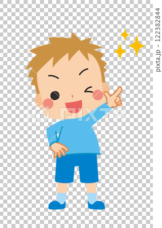 目標を指差す可愛い男の子のイラスト 全身 白背景 クリップアート ベクター 目標を指差す可愛い男の子のイラスト 全身 白背景 クリップアート ベクター 122382844
