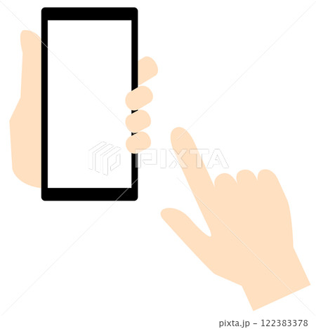 スマホを持つ手 スマホを持つ手 122383378