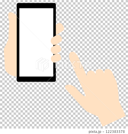 スマホを持つ手 スマホを持つ手 122383378