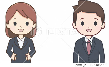 ビジネスイメージ ビジネスマン ビジネスウーマン ビジネスイメージ ビジネスマン ビジネスウーマン 122383532