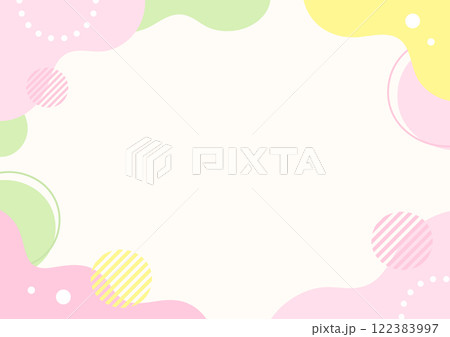 春のイメージのカラーのポップな幾何学模様の背景02 春のイメージのカラーのポップな幾何学模様の背景02 122383997