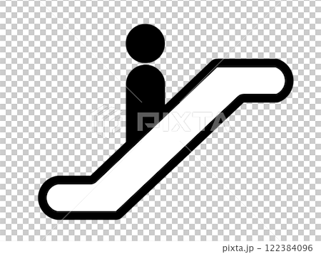 エスカレーターのアイコン（ピクトグラム） 122384096