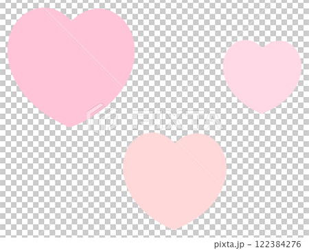 可愛的粉紅色三心 122384276