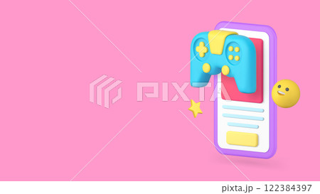 Esport digital gaming smartphone application technology banner copy space vector illustration 122384397