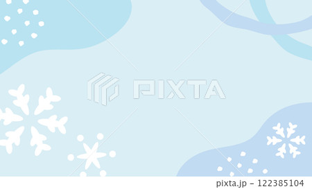 可愛い雪の結晶の背景 122385104