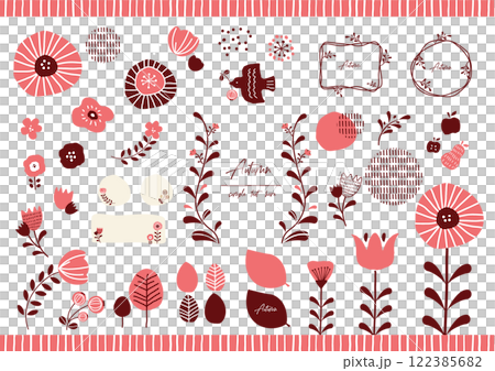 Cute spring-colored Nordic materials 122385682