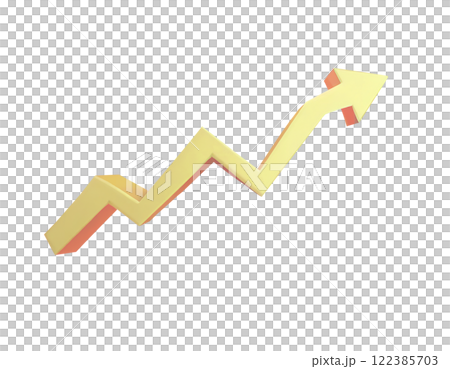 Zigzag upward arrow. Transparent background. 122385703