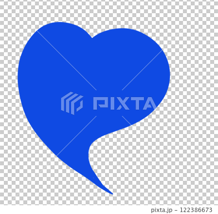 Simple blue heart illustration 122386673