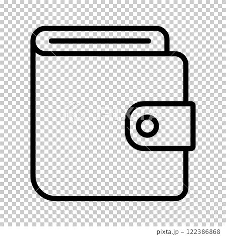 二つ折りの財布のアイコン。 二つ折りの財布のアイコン。 122386868
